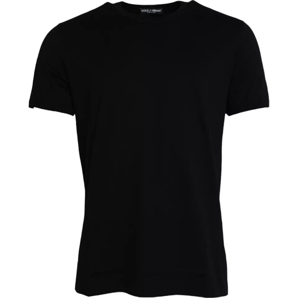 Черная хлопковая футболка с круглым вырезом и короткими рукавами Dolce & Gabbana
Черная хлопковая футболка с круглым вырезом и короткими рукавами Dolce & Gabbana