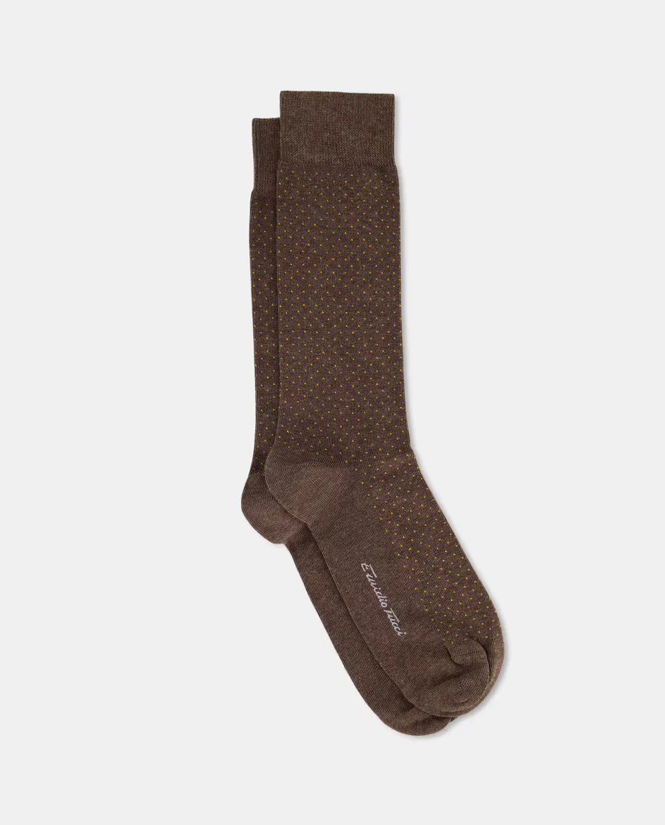 Мужские короткие носки в мини-горошек Emidio Tucci, коричневый
Мужские короткие носки в мини-горошек Emidio Tucci, коричневый