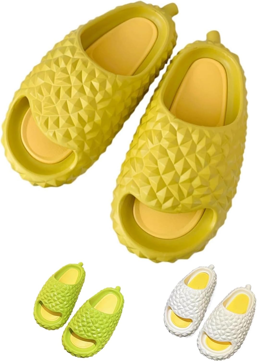 Тапочки Sourmei Durian для женщин и мужчин с толстой подошвой, для дома и лета, для пар, особенные домашние тапочки с ощущением наступания на что-то мягкое, для ношения вне ванной, желтый
Тапочки Sourmei Durian для женщин и мужчин с толстой подошвой, для дома и лета, для пар, особенные домашние тапочки с ощущением наступания на что-то мягкое, для ношения вне ванной, желтый