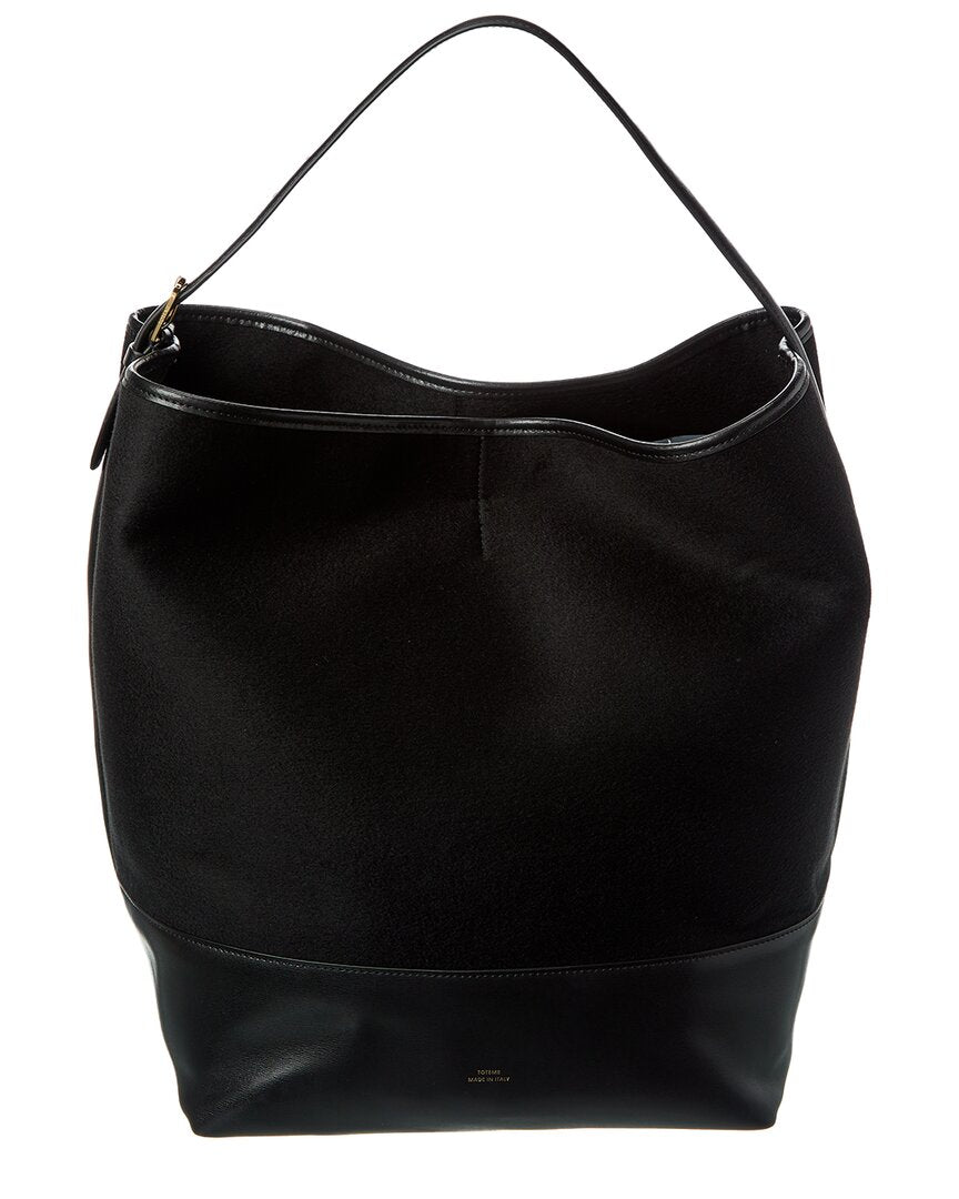 TOTEME шерстяная сумка-тоут с кожаными деталями, черный
TOTEME шерстяная сумка-тоут с кожаными деталями, черный