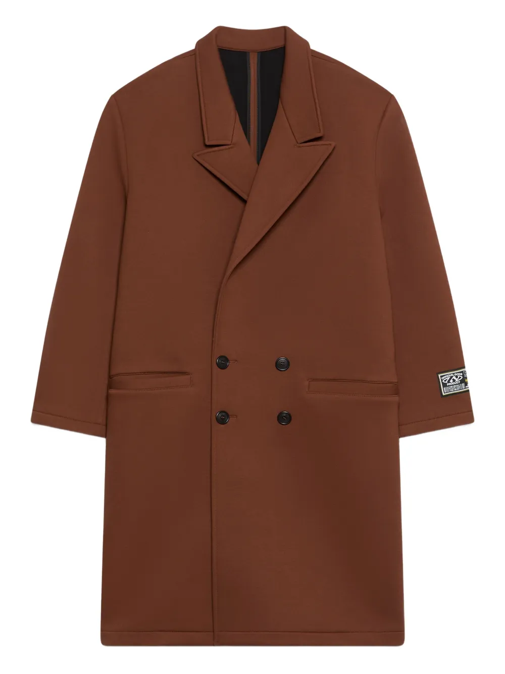Двубортное пальто с нашивкой-логотипом Gcds, коричневый
Двубортное пальто с нашивкой-логотипом Gcds, коричневый