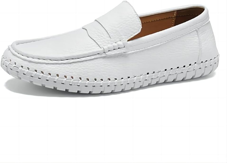 Мужские повседневные кожаные лоферы Asifn, легкие, удобные, модные мокасины без шнурков для прогулок, работы и вождения, белый
Мужские повседневные кожаные лоферы Asifn, легкие, удобные, модные мокасины без шнурков для прогулок, работы и вождения, белый