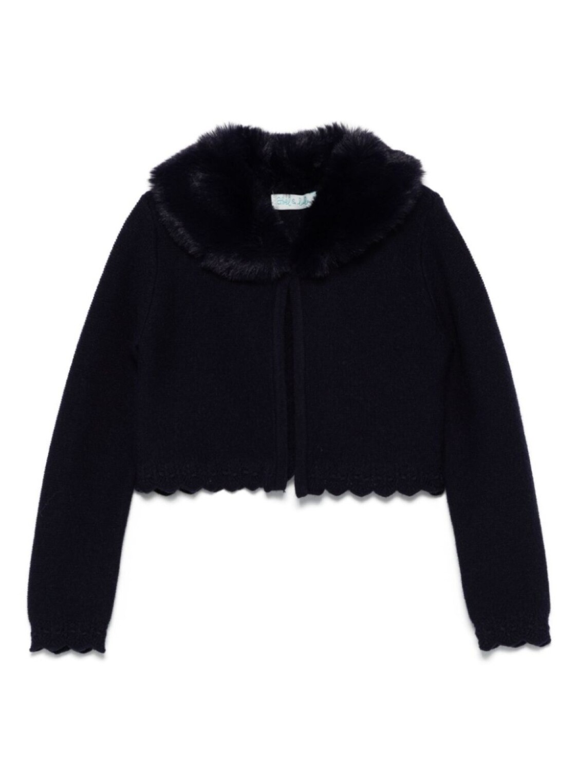 Кардиган с меховым воротником Abel & Lula, синий 
Кардиган с меховым воротником Abel & Lula, синий