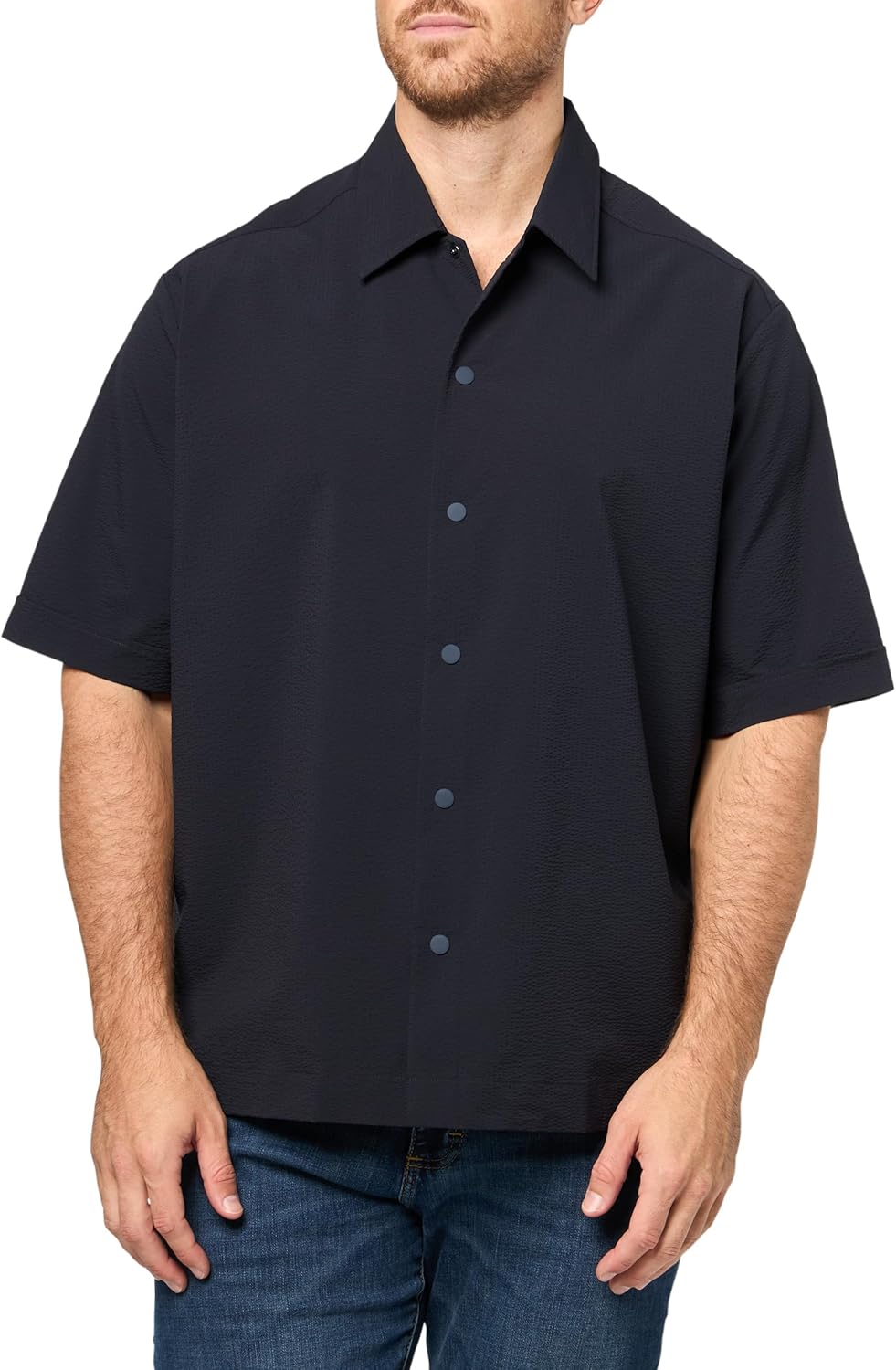 BOSS Мужская рубашка с коротким рукавом на пуговицах, Premium Navy
BOSS Мужская рубашка с коротким рукавом на пуговицах, Premium Navy