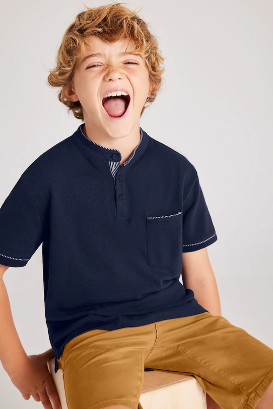 Хлопковая детская поло Mayoral, темно-синий
Хлопковая детская поло Mayoral, темно-синий