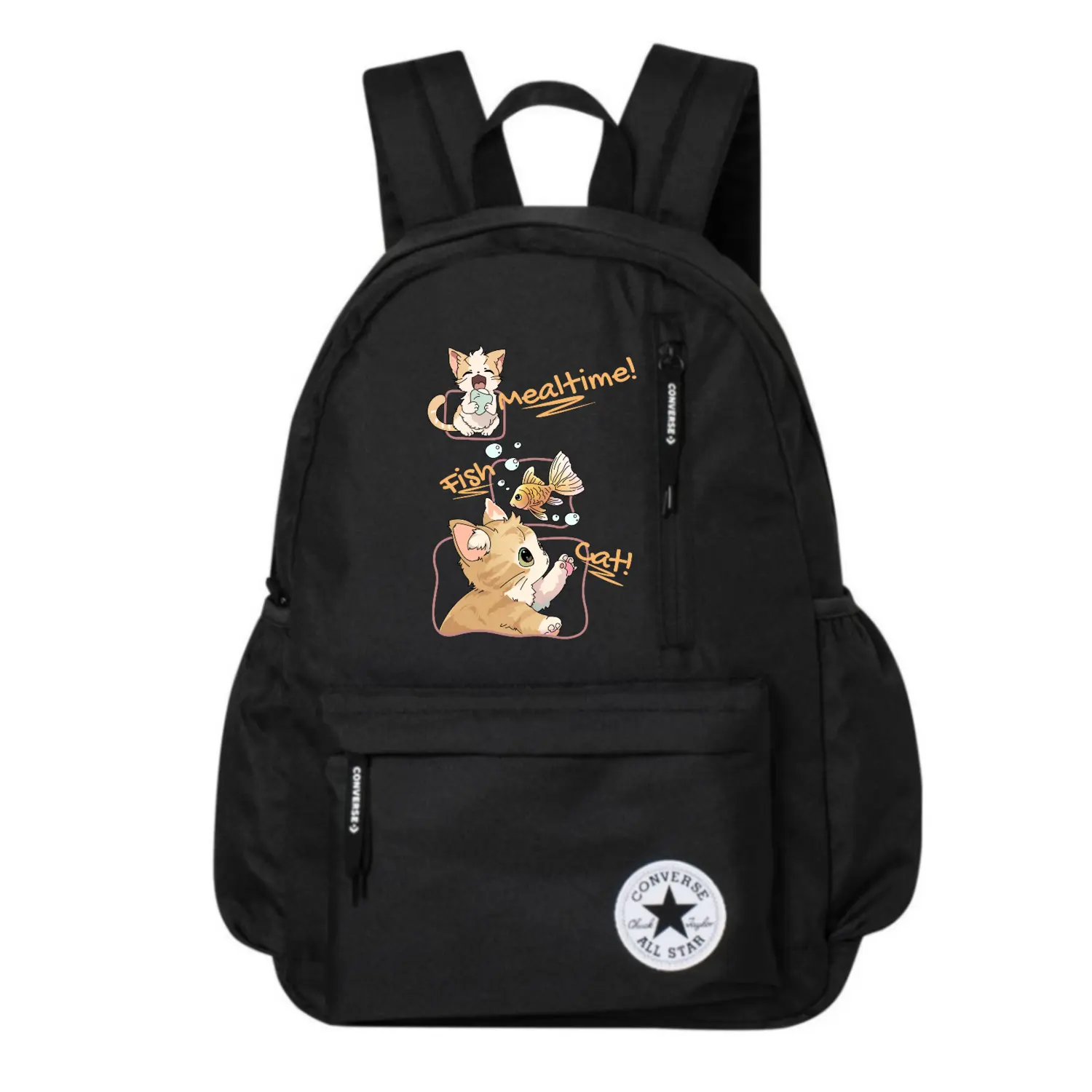 Converse Полиэстеровый рюкзак среднего размера унисекс черный, Cute Kitten
Converse Полиэстеровый рюкзак среднего размера унисекс черный, Cute Kitten