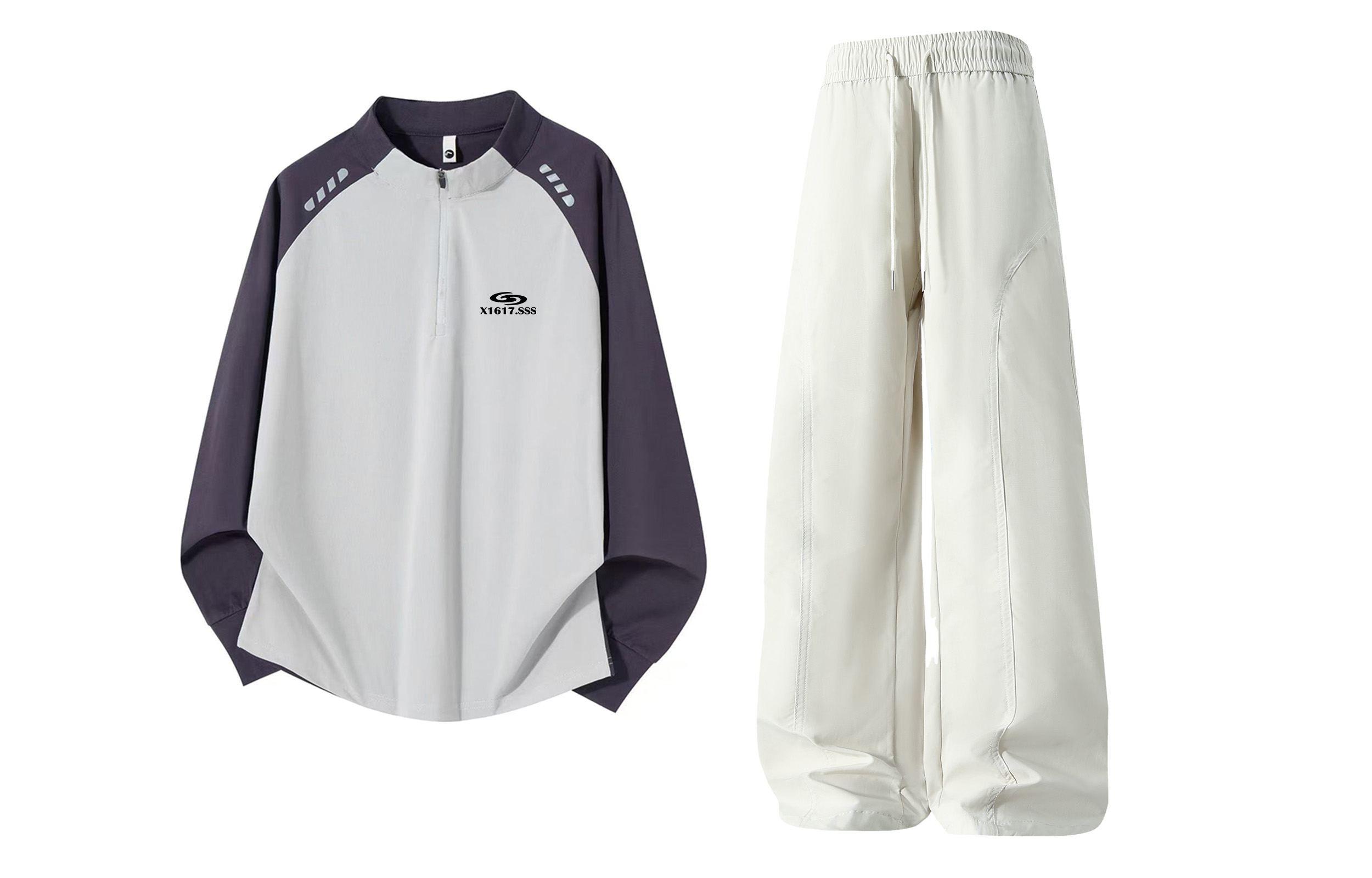 Повседневная спортивная одежда Unisex с воротником стойкой Moderate X1617, светло-серый & фиолетовый top & экрю pants
Повседневная спортивная одежда Unisex с воротником стойкой Moderate X1617, светло-серый & фиолетовый top & экрю pants