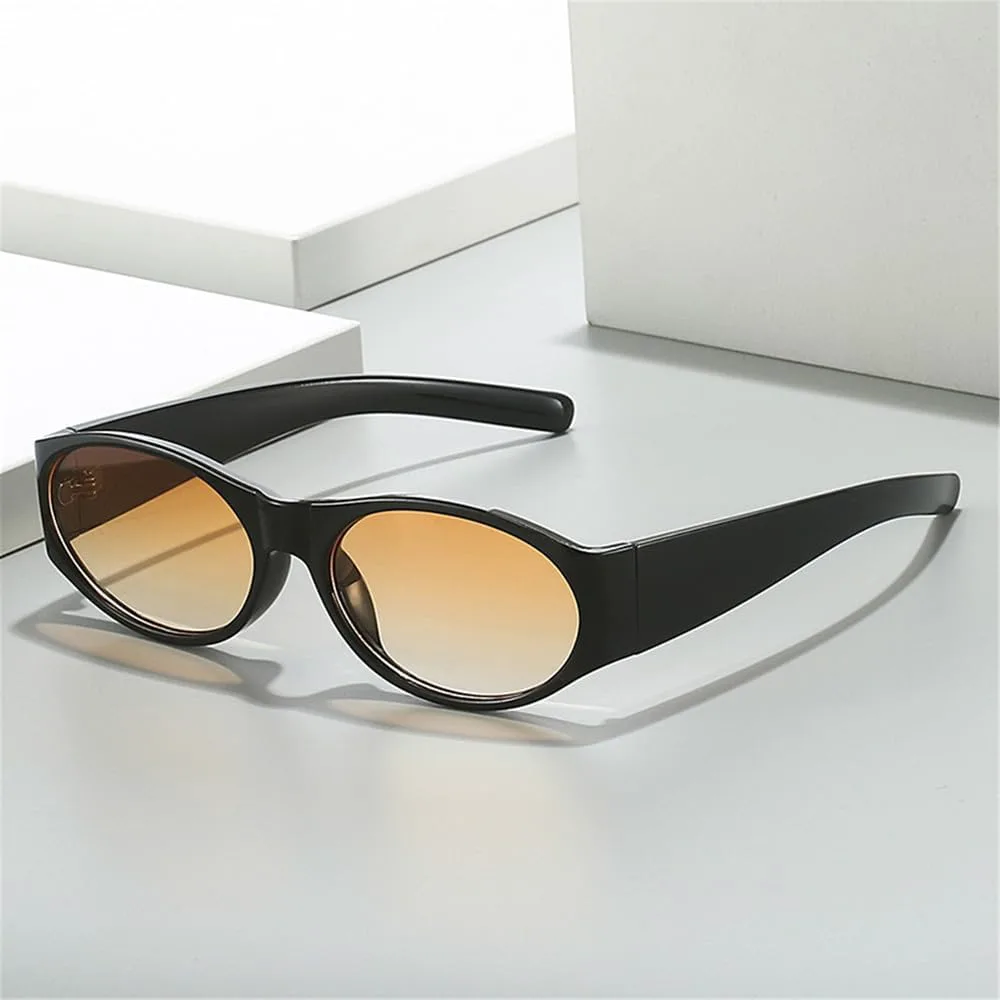 Овальные солнцезащитные очки для мужчин, градиентные, с защитой от УФ-излучения UV400, для женщин, оранжево-синие солнцезащитные очки FYTUP, Black Champagne
Овальные солнцезащитные очки для мужчин, градиентные, с защитой от УФ-излучения UV400, для женщин, оранжево-синие солнцезащитные очки FYTUP, Black Champagne