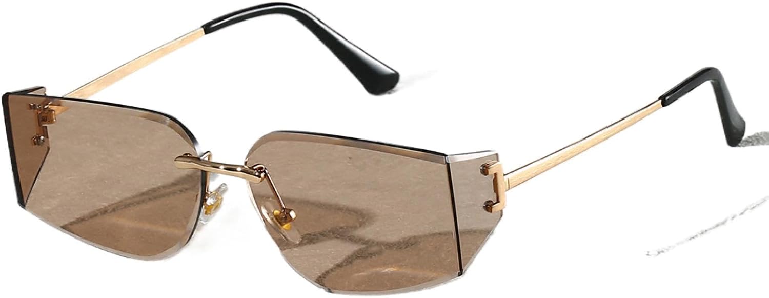 Солнцезащитные очки с защитой от УФ-излучения UV400 | Без оправы, металлический панк | Для женщин и мужчин, для занятий спортом на открытом воздухе и вождения DSVIGF, Champagne
Солнцезащитные очки с защитой от УФ-излучения UV400 | Без оправы, металлический панк | Для женщин и мужчин, для занятий спортом на открытом воздухе и вождения DSVIGF, Champagne