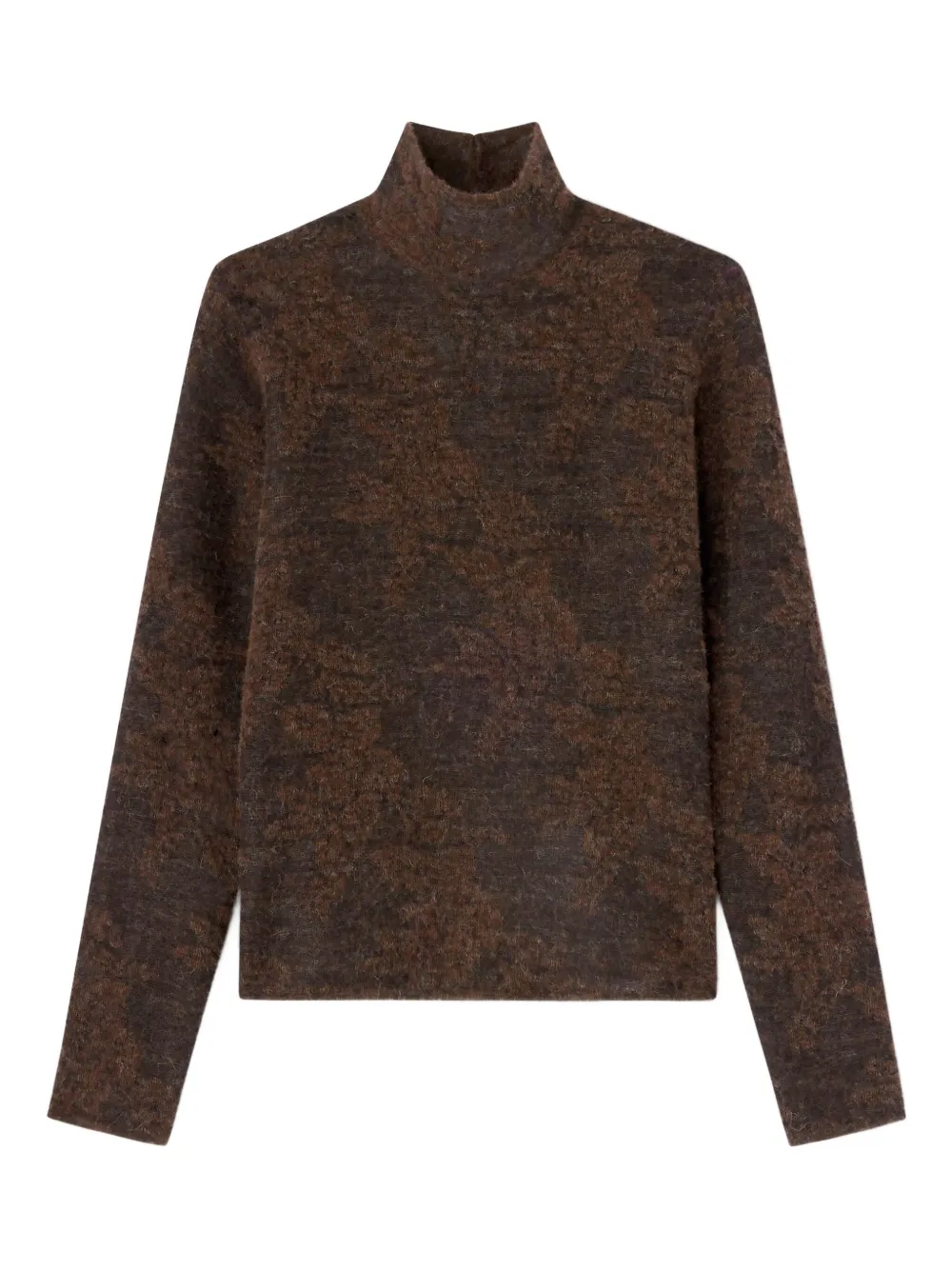 Свитер с высоким воротником Ganni, коричневый
Свитер с высоким воротником Ganni, коричневый