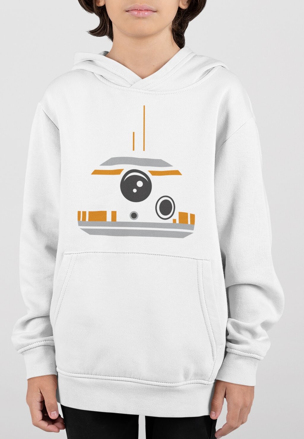 Толстовка с капюшоном STAR WARS THE FORCE AWAKENS BB MINIMAL FACE Star Wars, белый 
Толстовка с капюшоном STAR WARS THE FORCE AWAKENS BB MINIMAL FACE Star Wars, белый