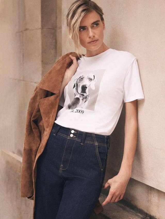 Футболка с принтом собаки Mint Velvet, White
Футболка с принтом собаки Mint Velvet, White