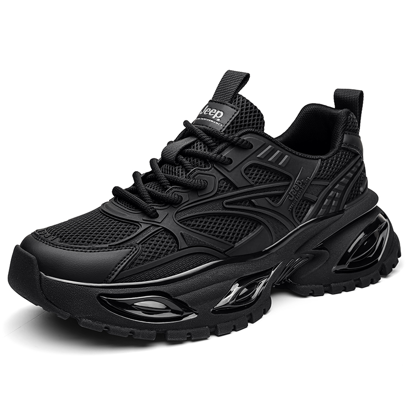 Jeep Низкие массивные кроссовки мужские графитово-черные черные летние, цвет Black Summer 
Jeep Низкие массивные кроссовки мужские графитово-черные черные летние, цвет Black Summer