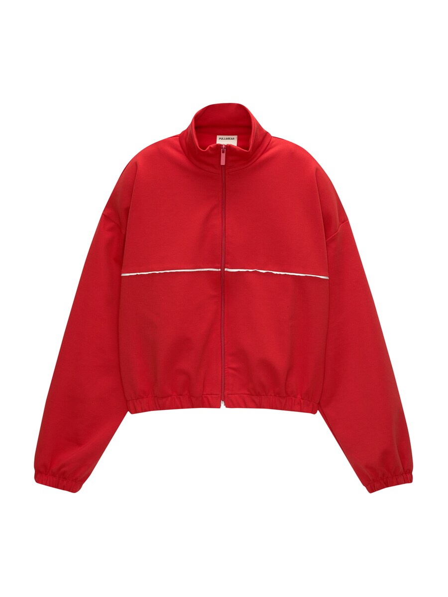 Толстовка с капюшоном на молнии Pull&Bear Zip-Up Hoodie, красный 
Толстовка с капюшоном на молнии Pull&Bear Zip-Up Hoodie, красный