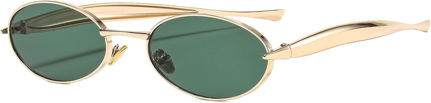 Солнцезащитные очки Long Keeper Retro Metal Oval для женщин и мужчин, модные очки в стиле 70-х, тонкие овальные, с золотистой металлической оправой и защитой от УФ-излучения UV400, Gold Green
Солнцезащитные очки Long Keeper Retro Metal Oval для женщин и мужчин, модные очки в стиле 70-х, тонкие овальные, с золотистой металлической оправой и защитой от УФ-излучения UV400, Gold Green