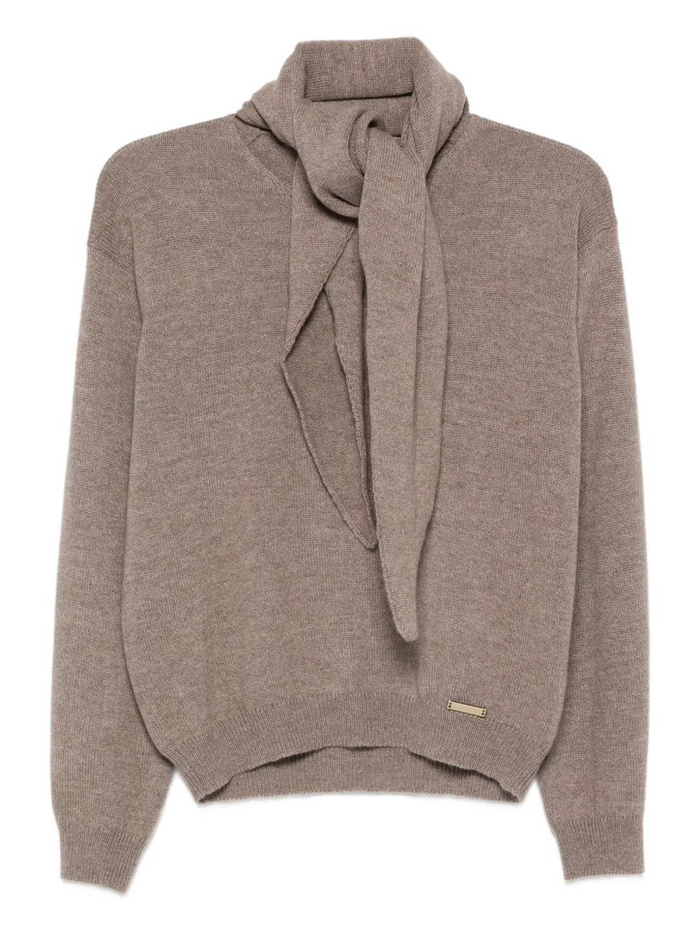 Джемпер с завязками на воротнике Manzoni 24, коричневый
Джемпер с завязками на воротнике Manzoni 24, коричневый