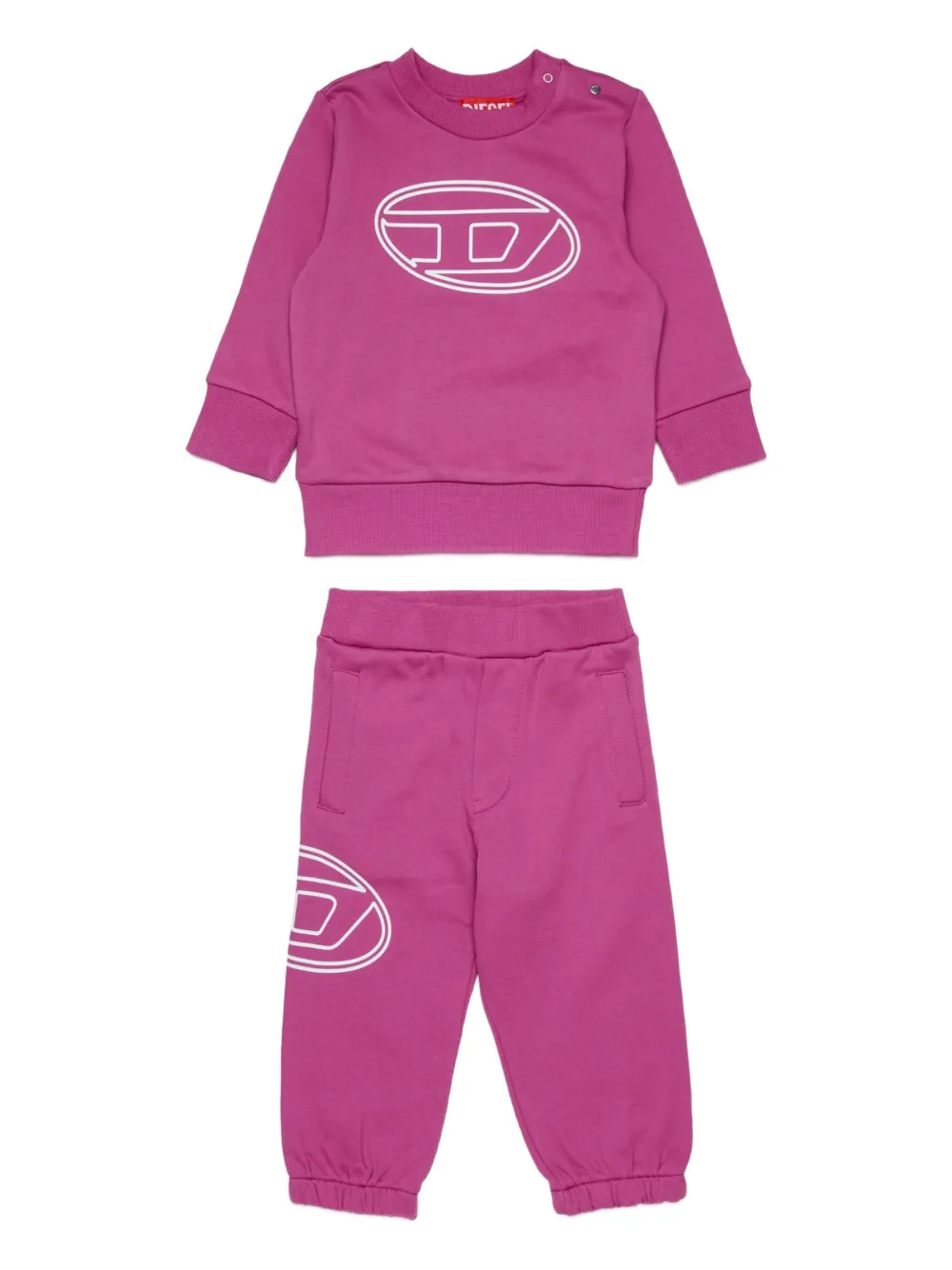 Спортивный костюм с логотипом Diesel Kids, розовый 
Спортивный костюм с логотипом Diesel Kids, розовый
