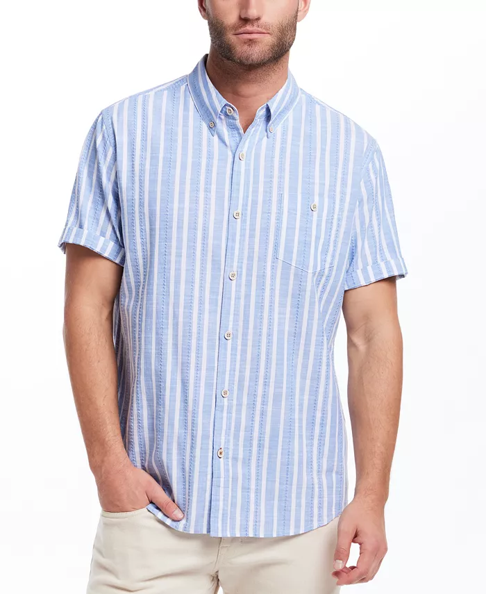 Мужская классическая рубашка с текстурной полоской на пуговицах Weatherproof Vintage, синий
Мужская классическая рубашка с текстурной полоской на пуговицах Weatherproof Vintage, синий