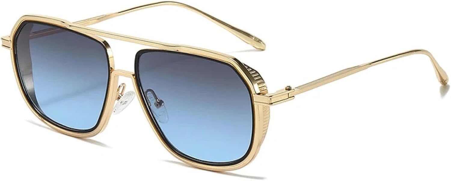 Солнцезащитные очки с защитой от УФ-излучения UV400 для женщин и мужчин | Металлические градиентные очки в стиле панк | для занятий спортом на открытом воздухе DSVIGF, Golden Grey Blue
Солнцезащитные очки с защитой от УФ-излучения UV400 для женщин и мужчин | Металлические градиентные очки в стиле панк | для занятий спортом на открытом воздухе DSVIGF, Golden Grey Blue