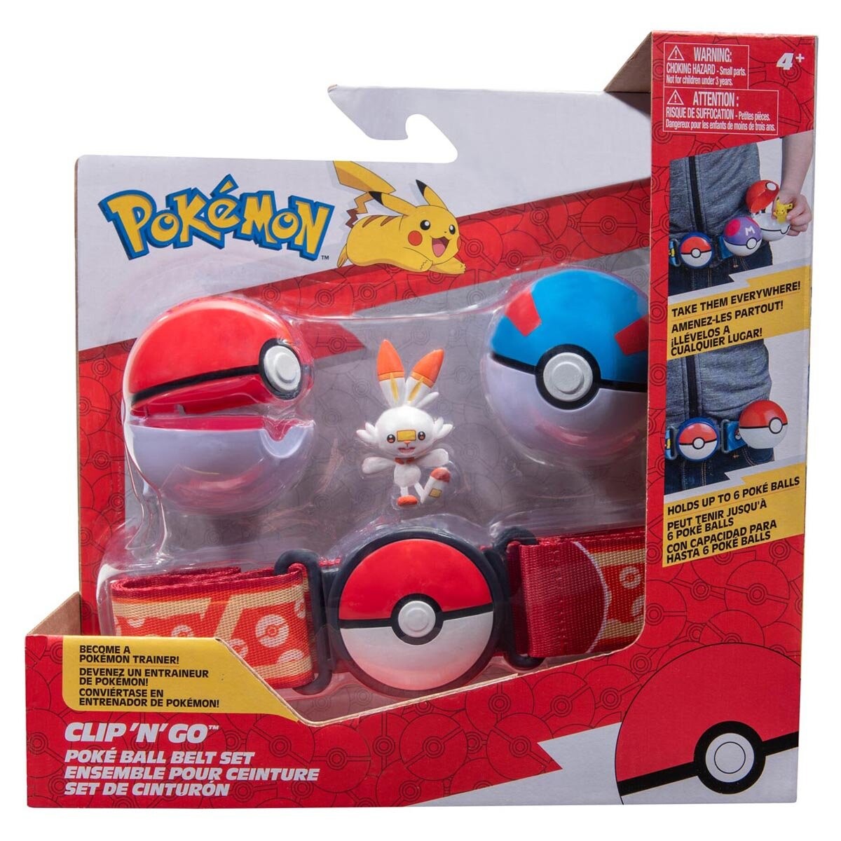 Jazwares, Pokemon, фигурка Clip 'n'Go Poke Ball, комплект пояса + фигурка, PKW3158
Jazwares, Pokemon, фигурка Clip 'n'Go Poke Ball, комплект пояса + фигурка, PKW3158