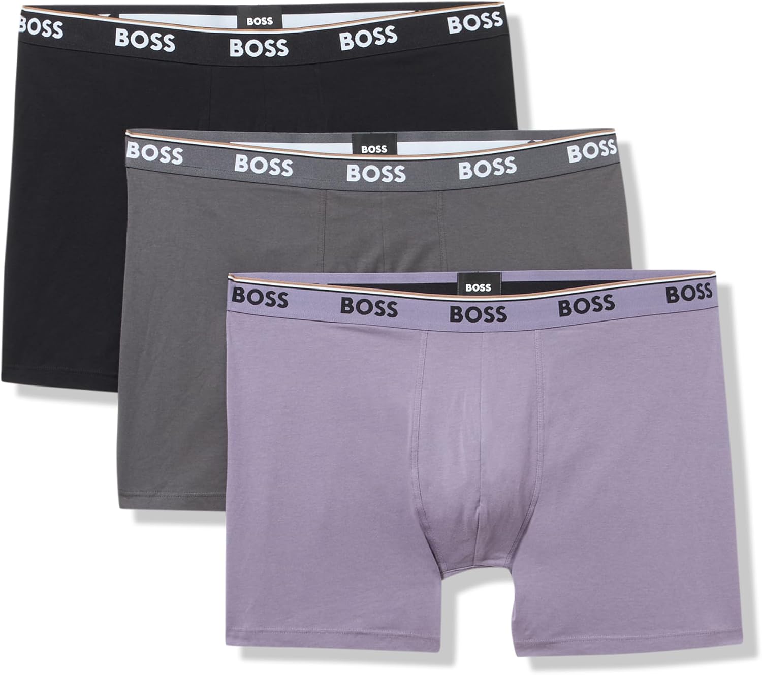 Мужские боксеры-трусы BOSS из эластичного хлопка, 3 шт., Slate Grey/Purple Sage/Black Thunder
Мужские боксеры-трусы BOSS из эластичного хлопка, 3 шт., Slate Grey/Purple Sage/Black Thunder