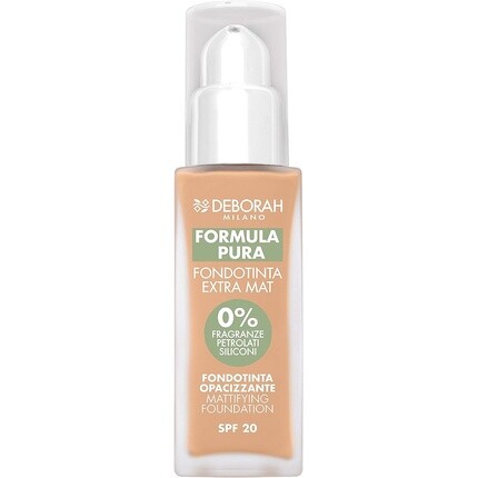 Deborah Milano Foundation Pure Extra Mat SPF 20 с натуральными ингредиентами 05 Янтарное матирование, анти-блеск и себорегуляция, придает гладкую матовую кожу 30 мл
Deborah Milano Foundation Pure Extra Mat SPF 20 с натуральными ингредиентами 05 Янтарное матирование, анти-блеск и себорегуляция, придает гладкую матовую кожу 30 мл