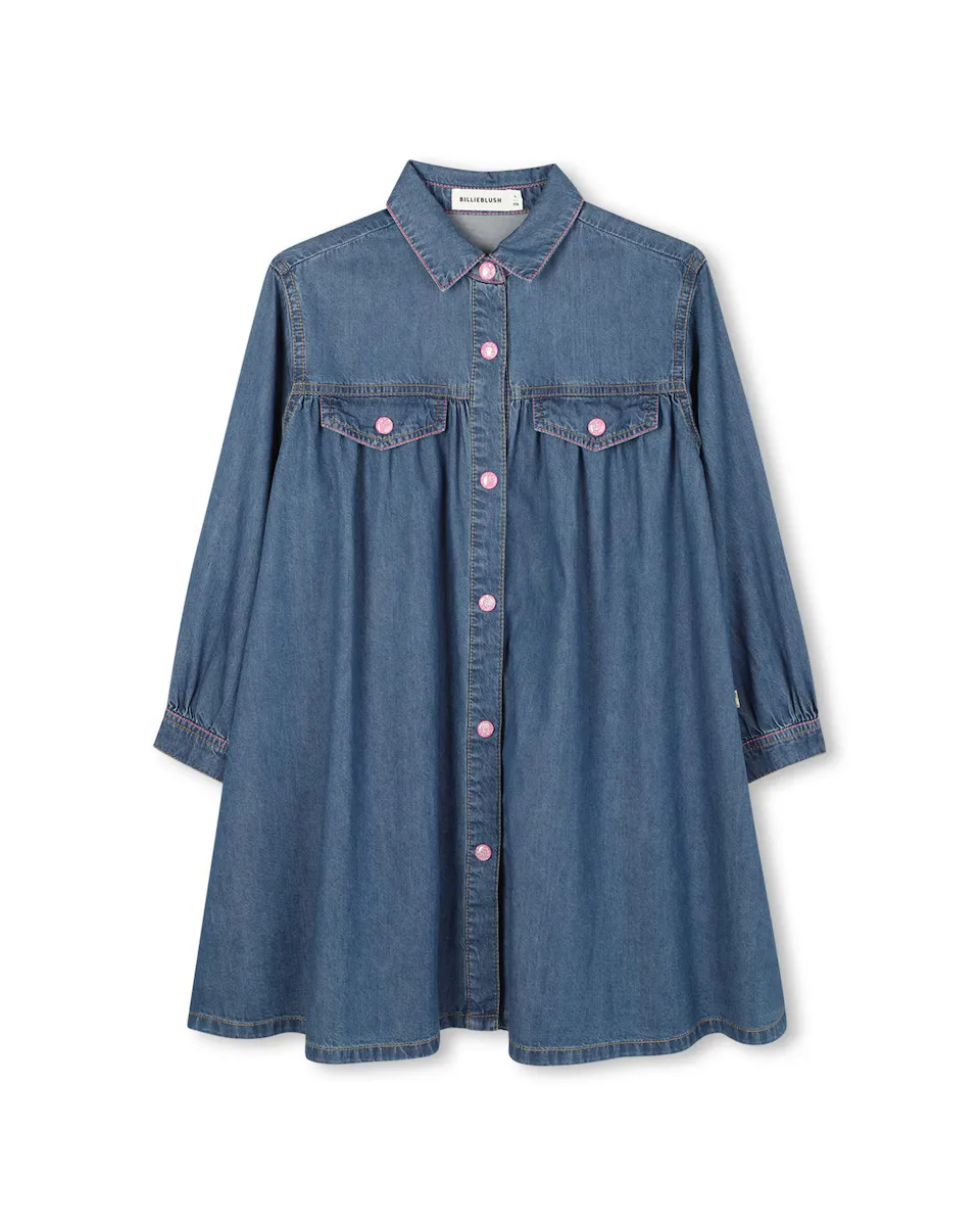 Детское платье голубого цвета из хлопка Billieblush, синий
Детское платье голубого цвета из хлопка Billieblush, синий