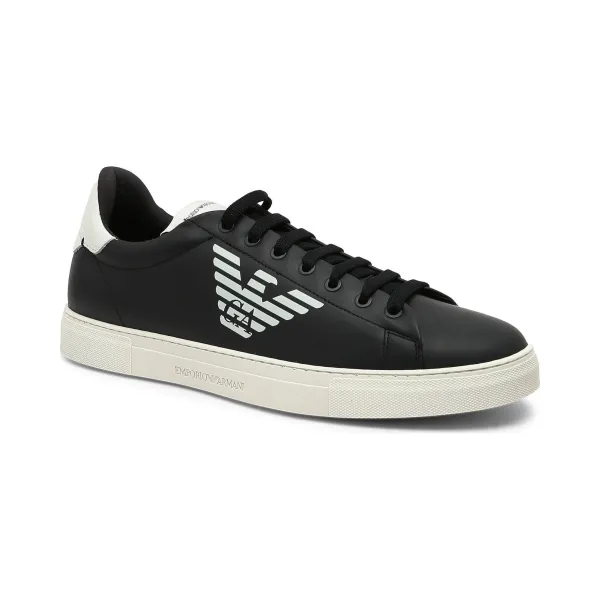 Кожаные кроссовки Emporio Armani, черный 
Кожаные кроссовки Emporio Armani, черный