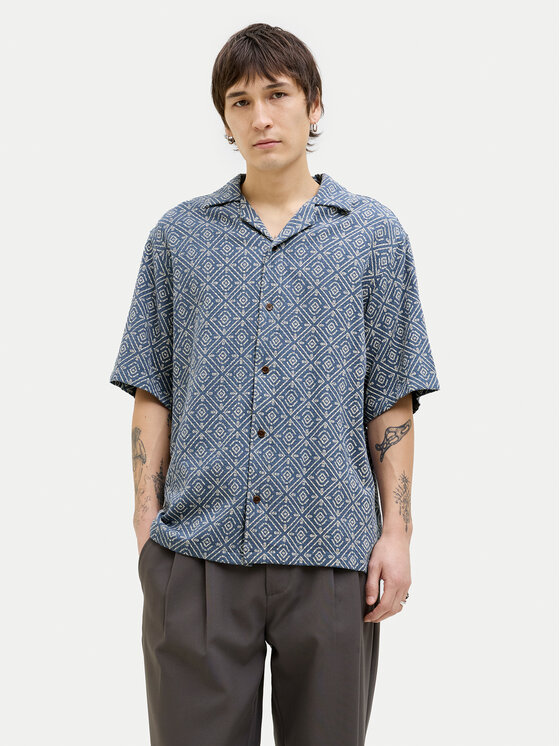 Свободная рубашка Bluvincent 12273289 Jack&Jones, синий 
Свободная рубашка Bluvincent 12273289 Jack&Jones, синий