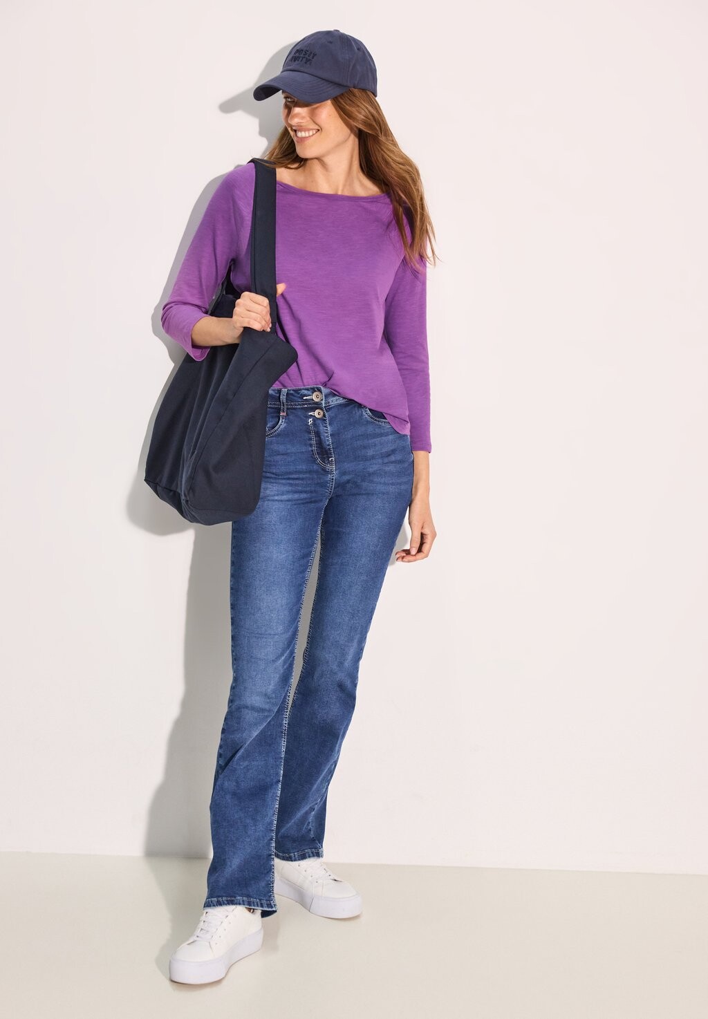 Топ с длинными рукавами RAGLAN Cecil, сиреневый 
Топ с длинными рукавами RAGLAN Cecil, сиреневый