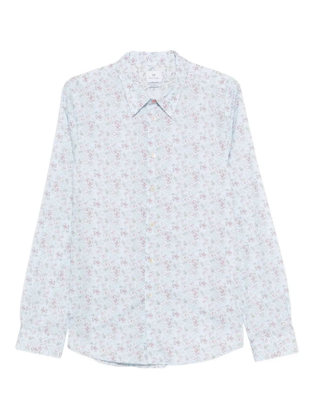 Рубашка с цветочным принтом Ps Paul Smith, синий
Рубашка с цветочным принтом Ps Paul Smith, синий
