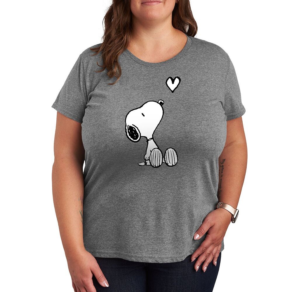 Белая футболка с рисунком сердца Snoopy Plus Peanuts Licensed Character, цвет Heather Gray
Белая футболка с рисунком сердца Snoopy Plus Peanuts Licensed Character, цвет Heather Gray
