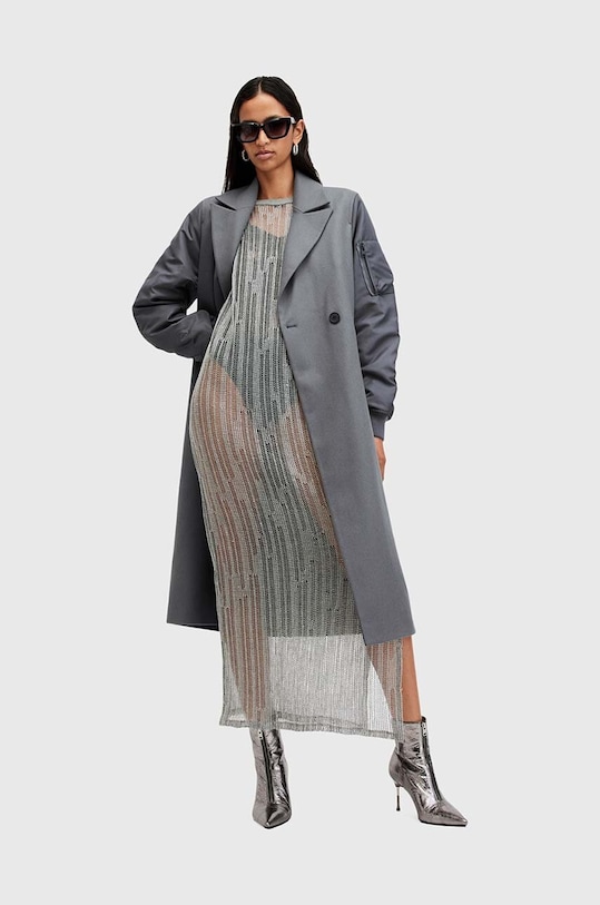 Пальто с шерстью Paula Allsaints, серый
Пальто с шерстью Paula Allsaints, серый