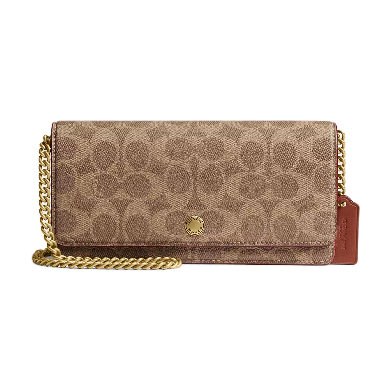COACH Женский маленький кошелек из лакированного полотна бежевый с карамельным, Tan with Caramel
COACH Женский маленький кошелек из лакированного полотна бежевый с карамельным, Tan with Caramel