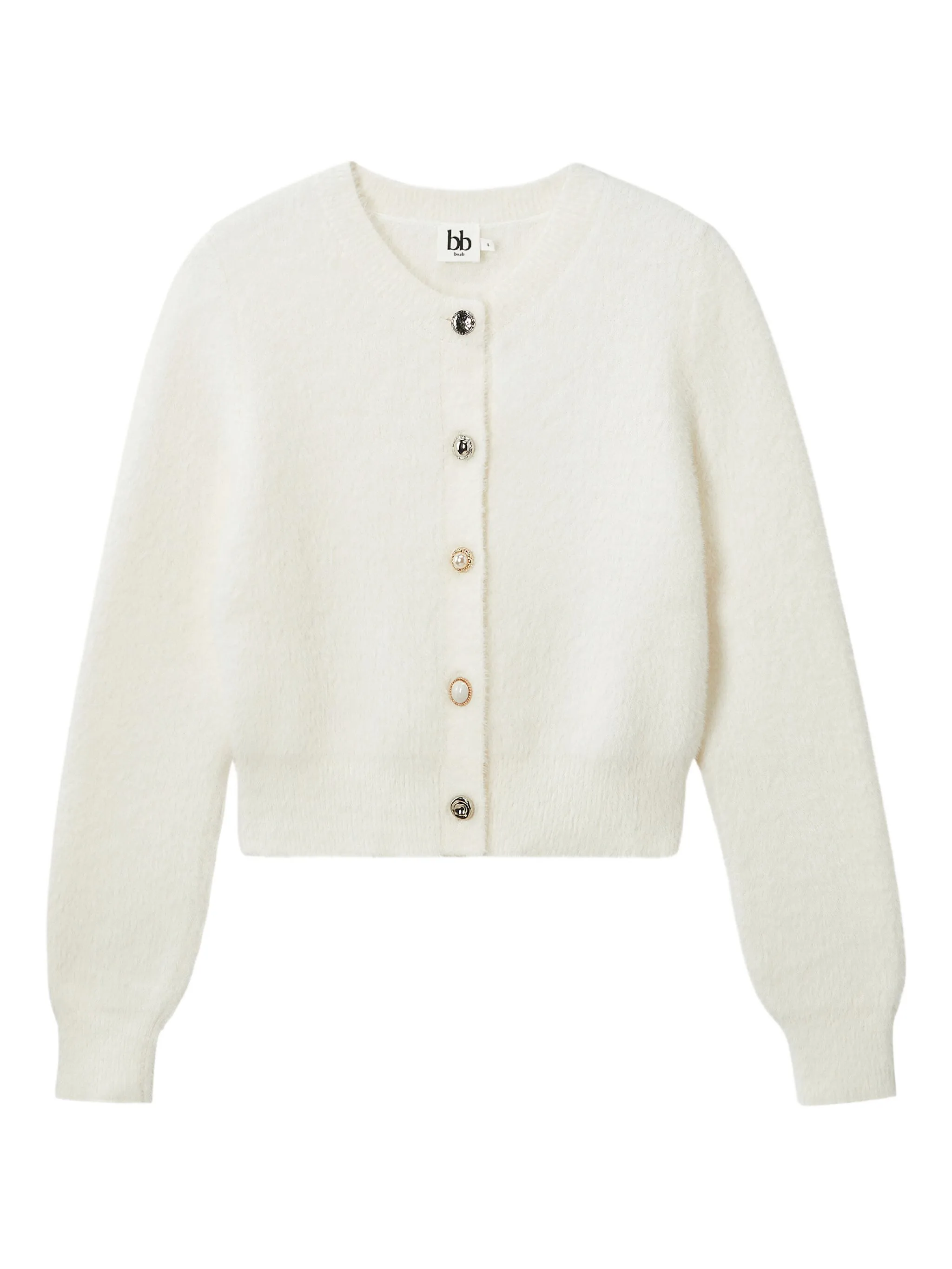 Кардиган с искусственным жемчугом B+Ab, белый
Кардиган с искусственным жемчугом B+Ab, белый