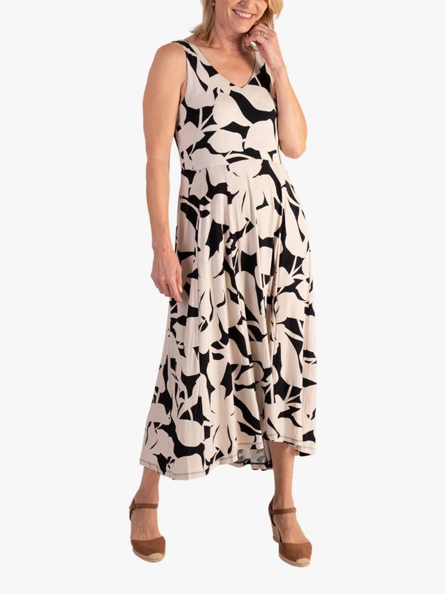 Платье без рукавов с абстрактным цветочным принтом chesca, Latte/Black
Платье без рукавов с абстрактным цветочным принтом chesca, Latte/Black