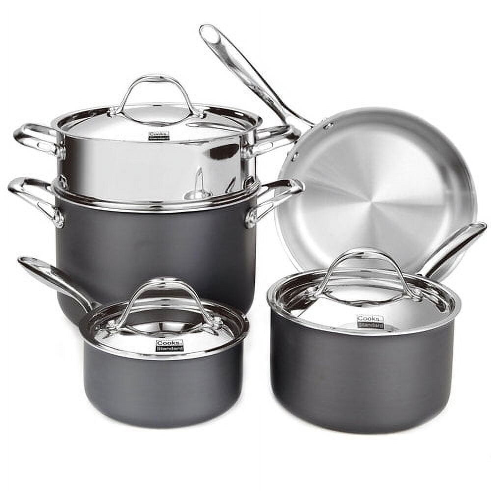 Набор посуды для приготовления пищи с антипригарным покрытием Cooks Standard из 8 предметов, черный
Набор посуды для приготовления пищи с антипригарным покрытием Cooks Standard из 8 предметов, черный