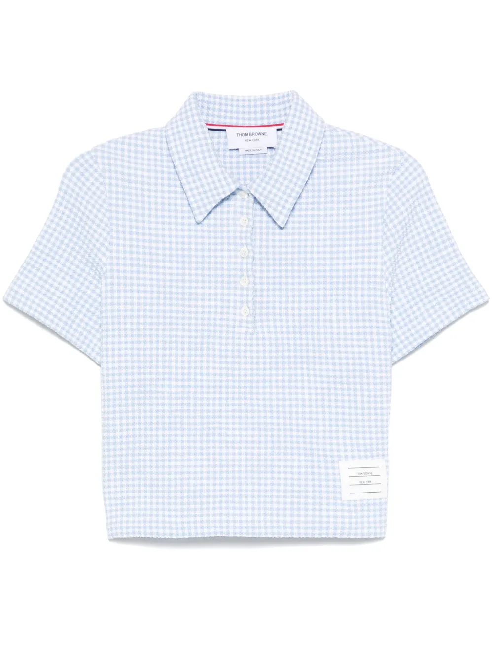 Твидовая рубашка поло в клетку гингем THOM BROWNE, синий
Твидовая рубашка поло в клетку гингем THOM BROWNE, синий