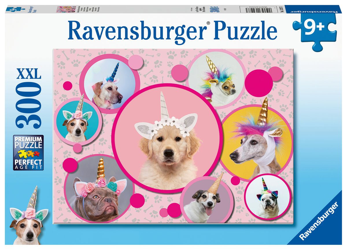 Пазл Ravensburger для детей XXL Dogs Unicorns, 300 шт.
Пазл Ravensburger для детей XXL Dogs Unicorns, 300 шт.