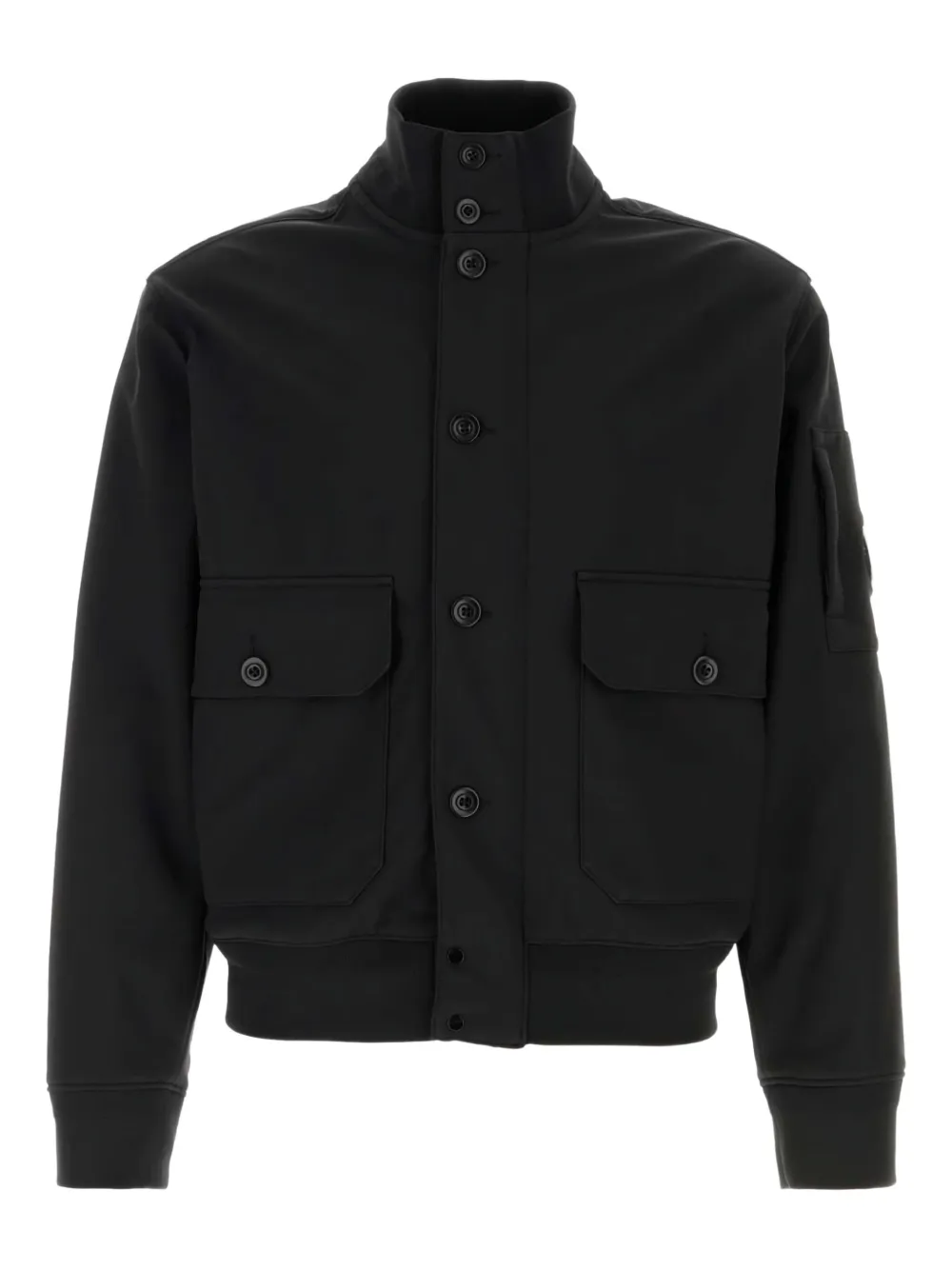 Приталенный пиджак на пуговицах C.P. Company, черный 
Приталенный пиджак на пуговицах C.P. Company, черный