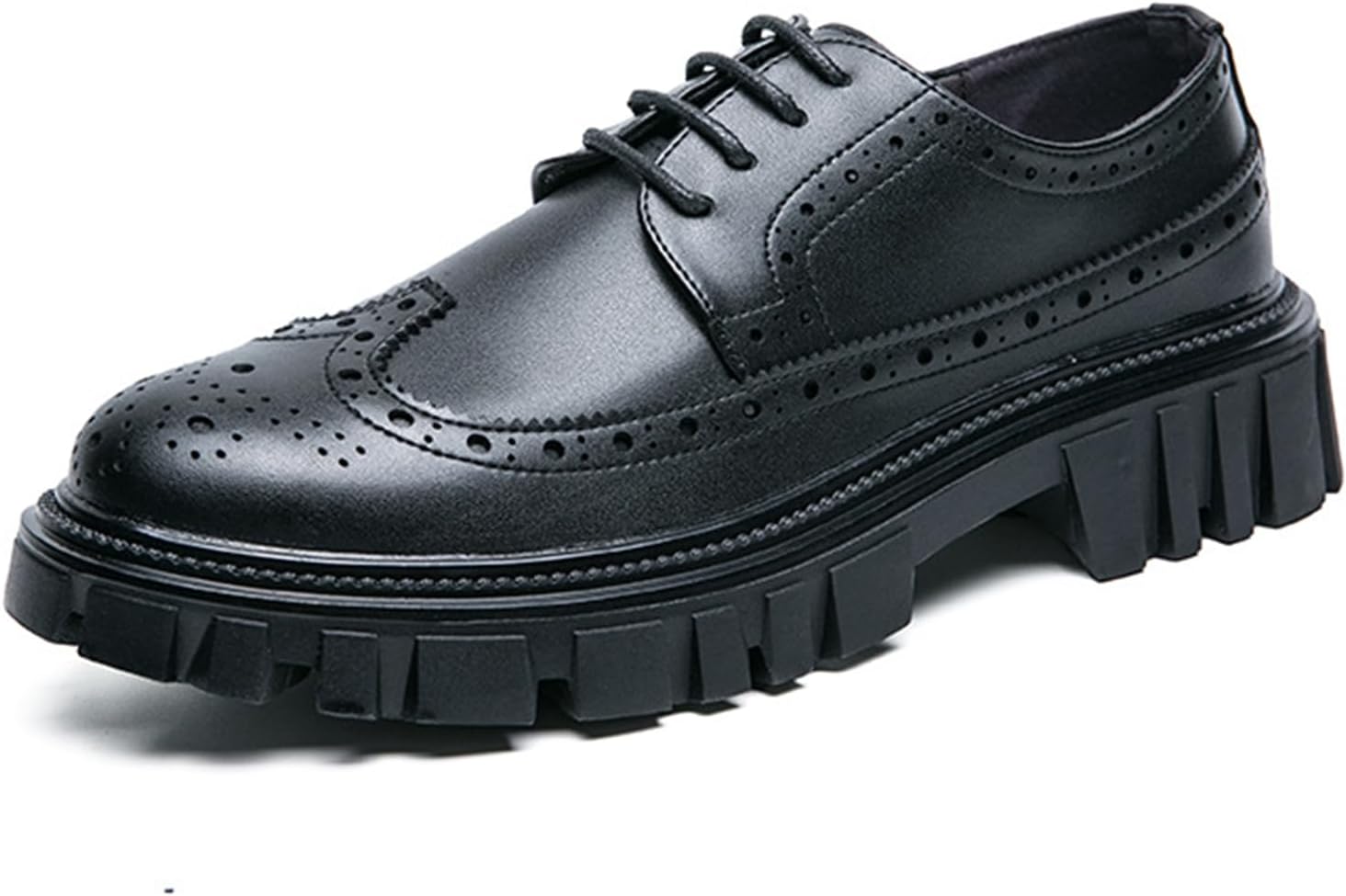 Мужские мягкие кожаные туфли на шнуровке с высокой платформой, массивным каблуком, винтажным округлым носком, броги-оксфорды, удобные, с нескользящей подошвой, для бизнеса, повседневной и формальной работы Bnwelk, черный
Мужские мягкие кожаные туфли на шнуровке с высокой платформой, массивным каблуком, винтажным округлым носком, броги-оксфорды, удобные, с нескользящей подошвой, для бизнеса, повседневной и формальной работы Bnwelk, черный