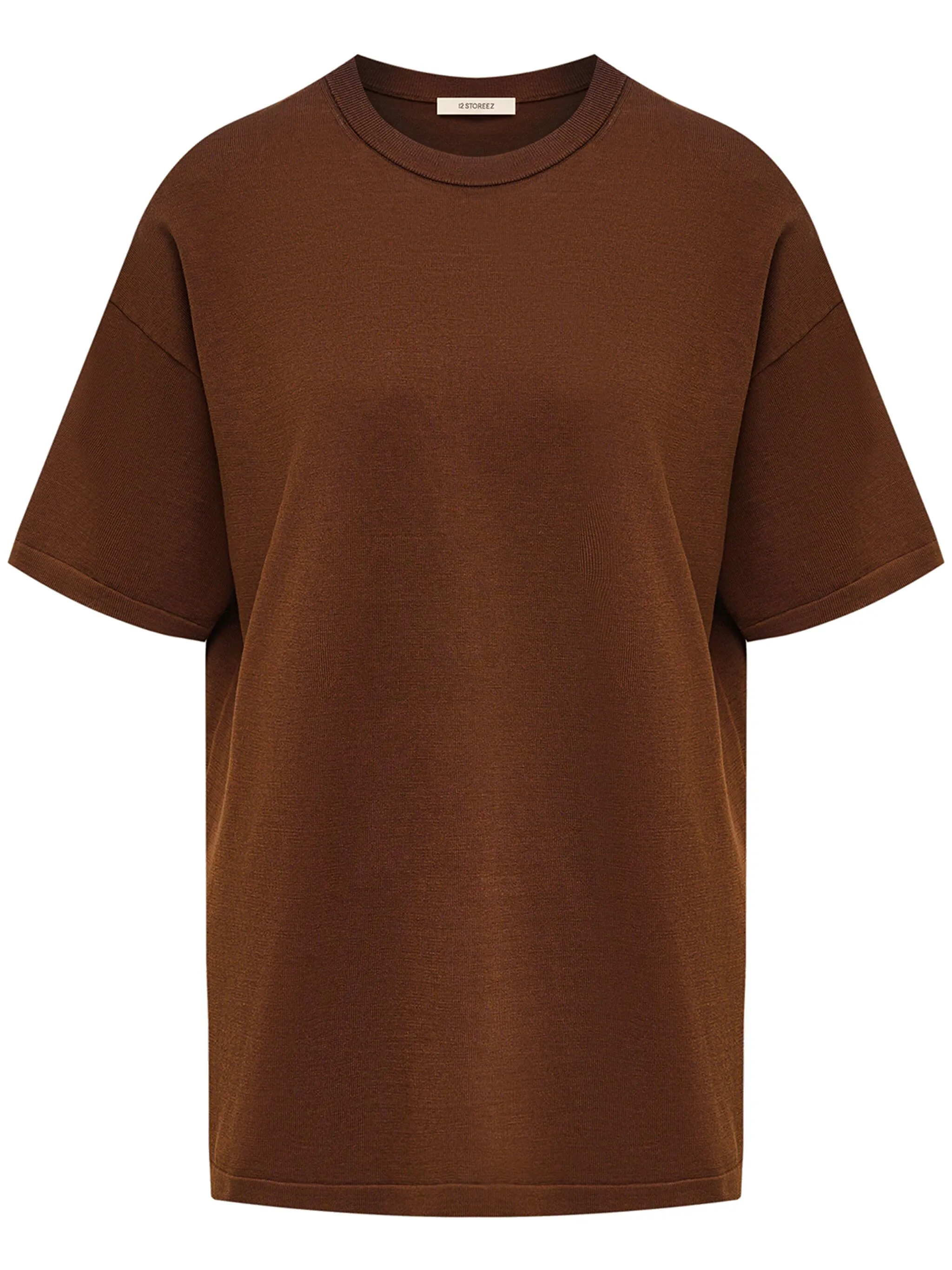 Футболка с круглым вырезом 12 Storeez, коричневый
Футболка с круглым вырезом 12 Storeez, коричневый