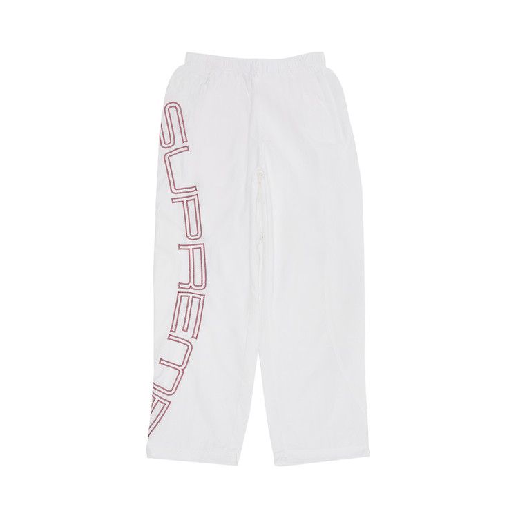 Брюки Supreme Spellout Embroidered Track Pant, White 
Брюки Supreme Spellout Embroidered Track Pant, White