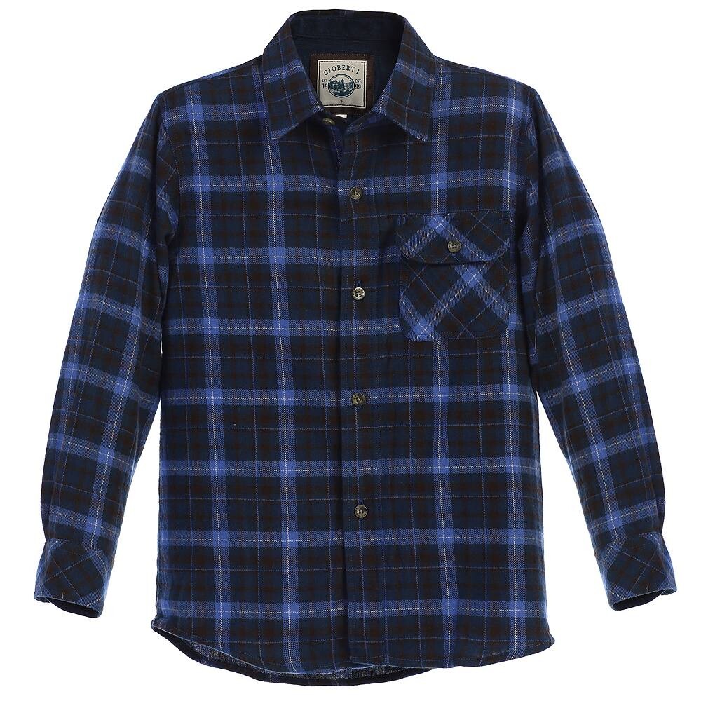 Детская фланелевая рубашка Gioberti с одним карманом и вельветовым контрастом, цвет Blue Navy White
Детская фланелевая рубашка Gioberti с одним карманом и вельветовым контрастом, цвет Blue Navy White