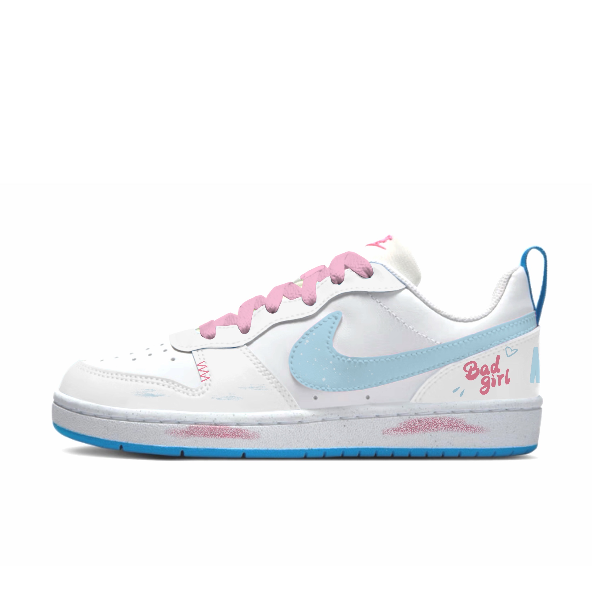 Nike Court Borough Slip Resistant Abrasion Resistant Low top Kids' Skateboarding Shoes White Blue Teenagers
Nike Court Borough Slip Resistant Abrasion Resistant Low top Kids' Skateboarding Shoes White Blue Teenagers