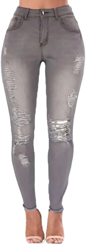 Andongnywell Женские джинсы с потертостями Ripped Skinny Destroy Stretch
Andongnywell Женские джинсы с потертостями Ripped Skinny Destroy Stretch