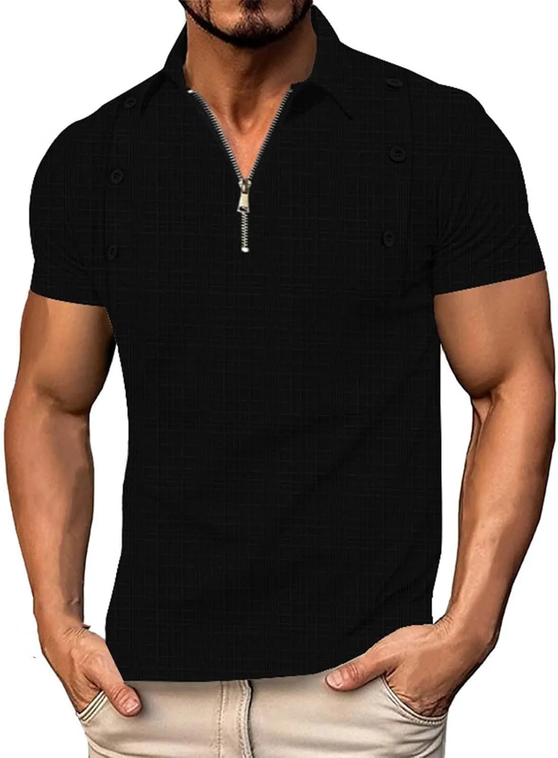 Мужская футболка с воротником и коротким рукавом Slim Fit V-образный вырез
Мужская футболка с воротником и коротким рукавом Slim Fit V-образный вырез