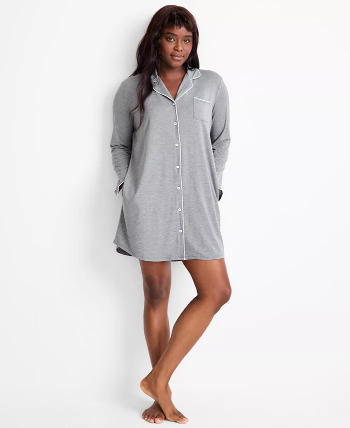 Женская ночная рубашка с вырезом-стойкой XS-3X State of Day, серый
Женская ночная рубашка с вырезом-стойкой XS-3X State of Day, серый