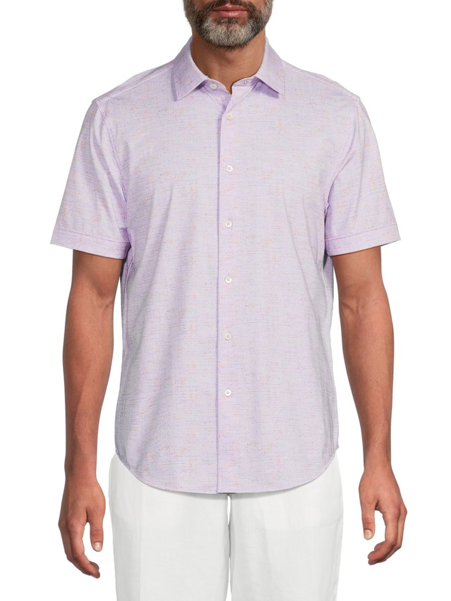 Рубашка с короткими рукавами из эластичного хлопка Bugatchi, цвет Lilac
Рубашка с короткими рукавами из эластичного хлопка Bugatchi, цвет Lilac