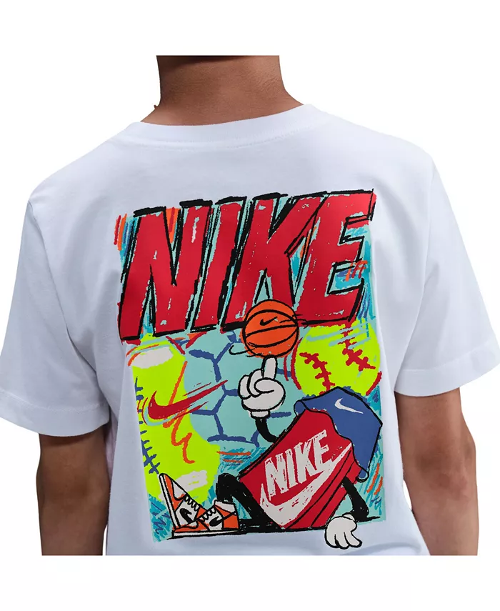 Футболка Sportswear Big Boys с хлопковым логотипом и принтом Nike, белый
Футболка Sportswear Big Boys с хлопковым логотипом и принтом Nike, белый